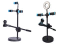 Aro Led - Mobile Phone Stand - Para 2 Telefonos Y Microfono