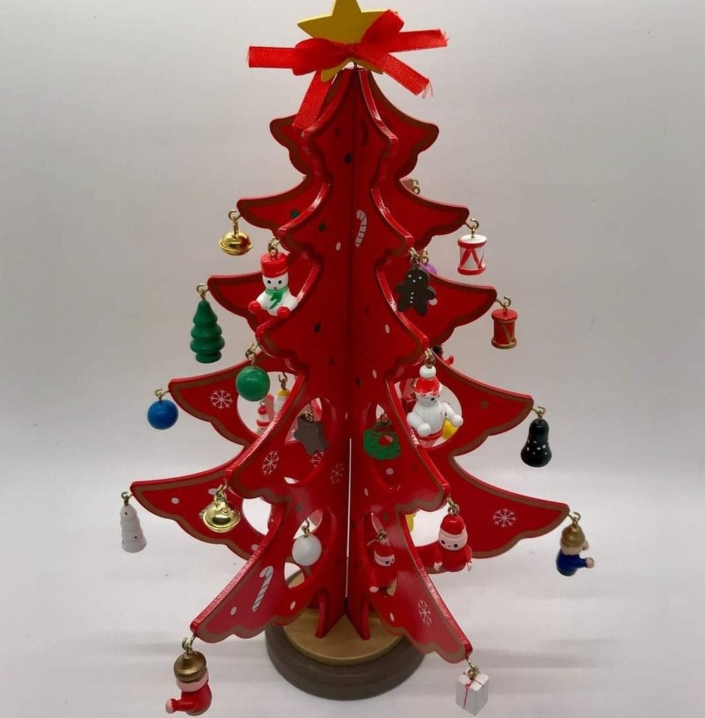 Adorno Navideño Para Mesa Arbolito Con Figuritas