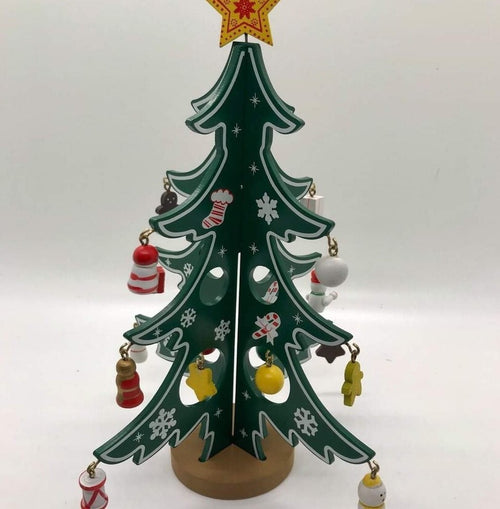Adorno Navideño Para Mesa Arbolito Con Figuritas