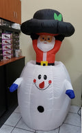 Inflable Muñeco De Nieves Con Santa