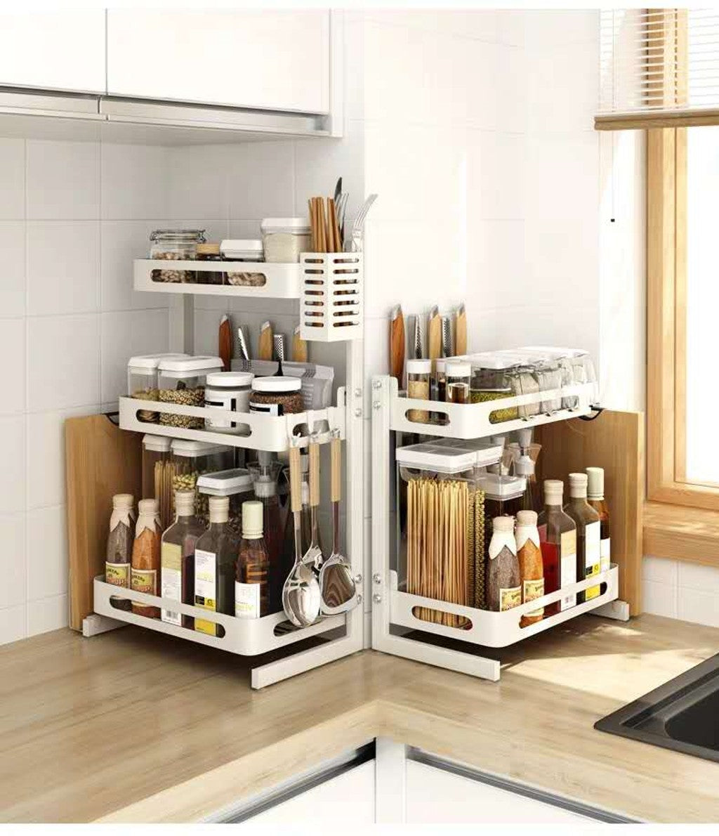 Multifuncional Especiero Kitchen Rack De 2 Espacios
