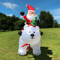 Inflable Oso Polar con Santa Claus