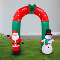 Inflable Arco Navideño Frosty y Santa Rojo y Verde