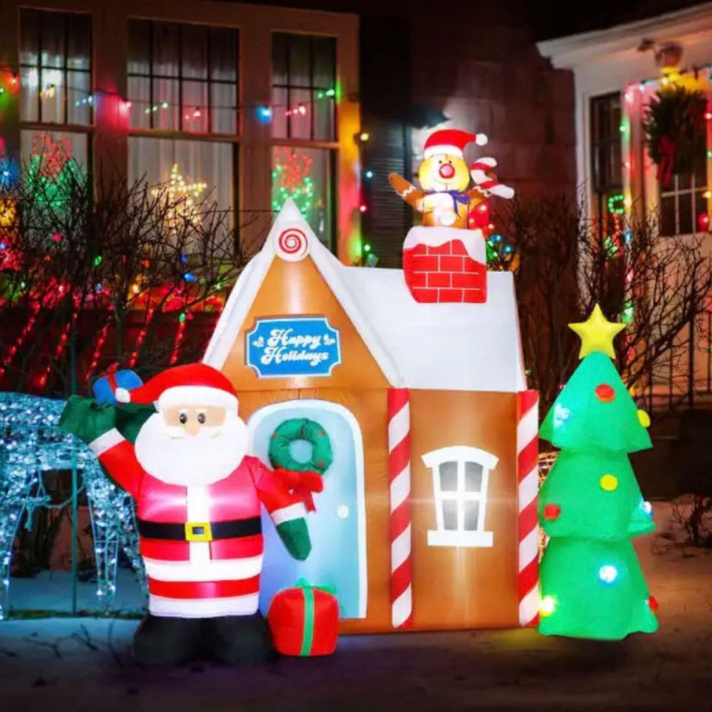 Inflable Casita Santa Claus y Pinito