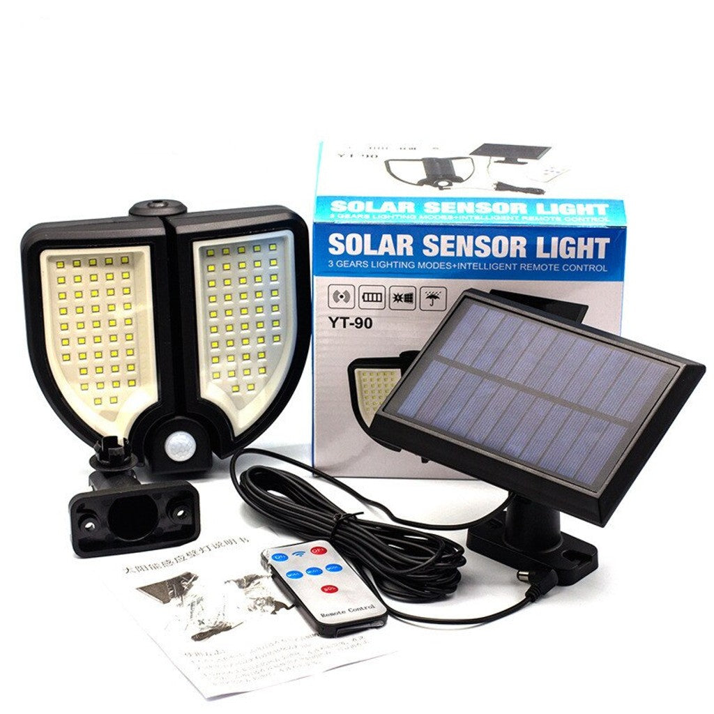 Lampara Con Panel Solar, Sensor De Movimiento Y Control Remoto Yt-140