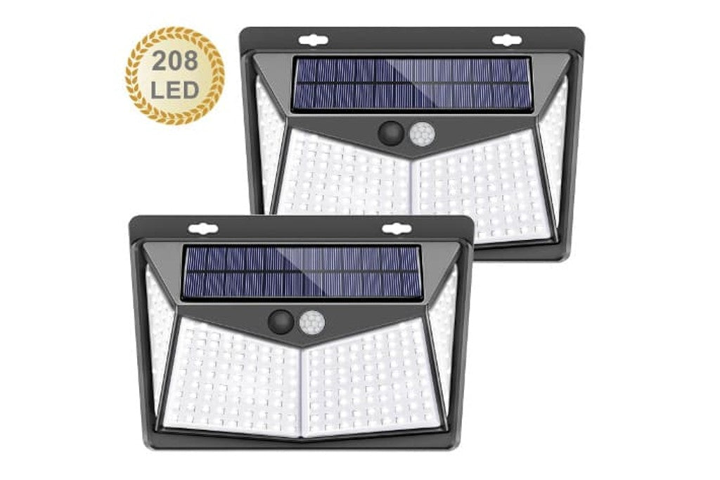 Lampara Con Panel Solar Y Sensor De Movimiento 208 Led
