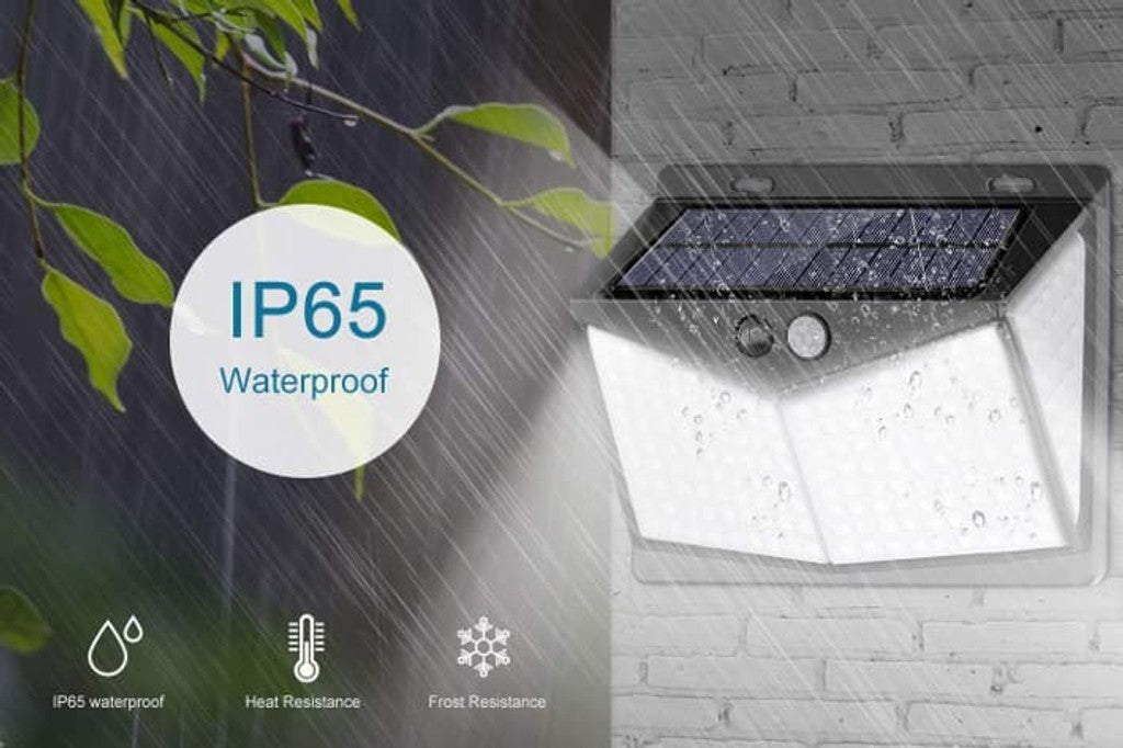 Lampara Con Panel Solar Y Sensor De Movimiento 208 Led