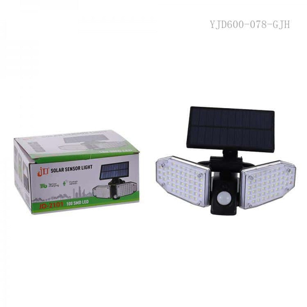 Lampara Con Panel Solar Y Sensor De Movimiento Jd-2101 - 100 Smd Led