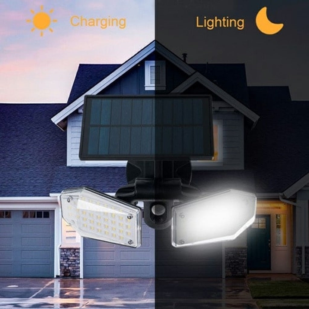 Lampara Con Panel Solar Y Sensor De Movimiento Jd-2101 - 100 Smd Led