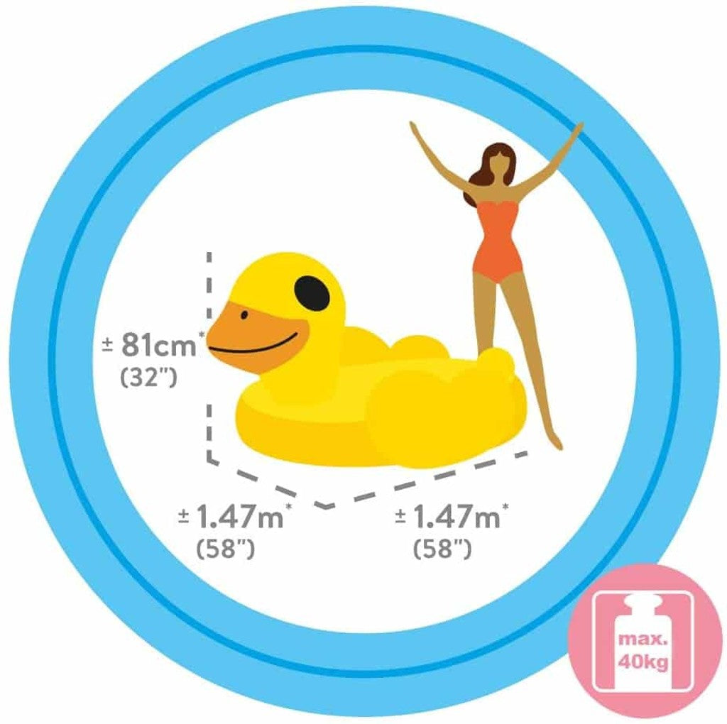 Flotador Intex Pato 57556Np – 1.47M X 1.47M X 81Cm
