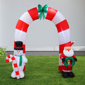 Inflable Arco Navideño Frosty y Santa con Caramelo