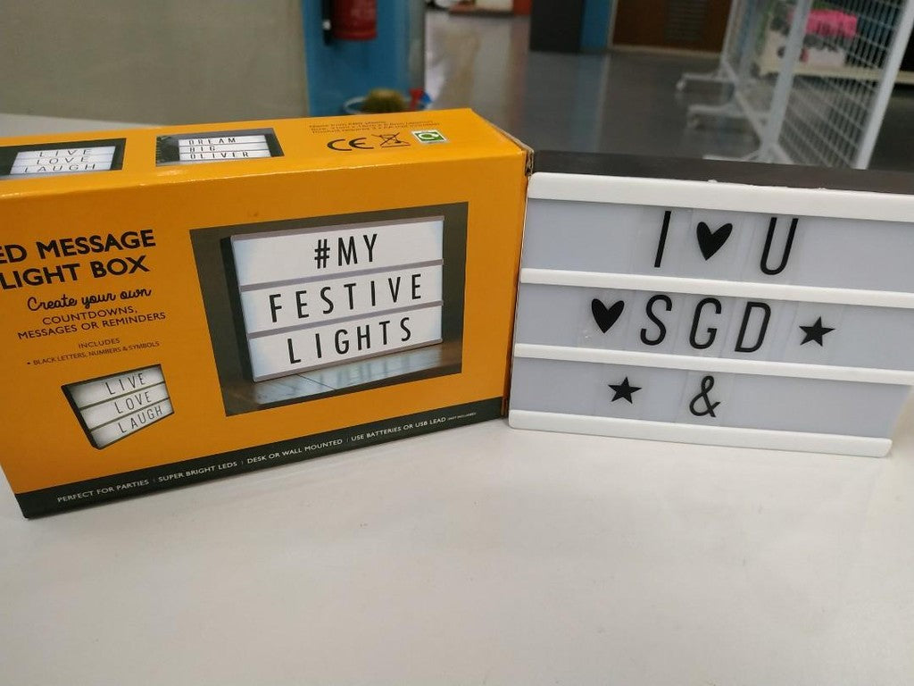 Caja Cinematica - Led Message Light Box