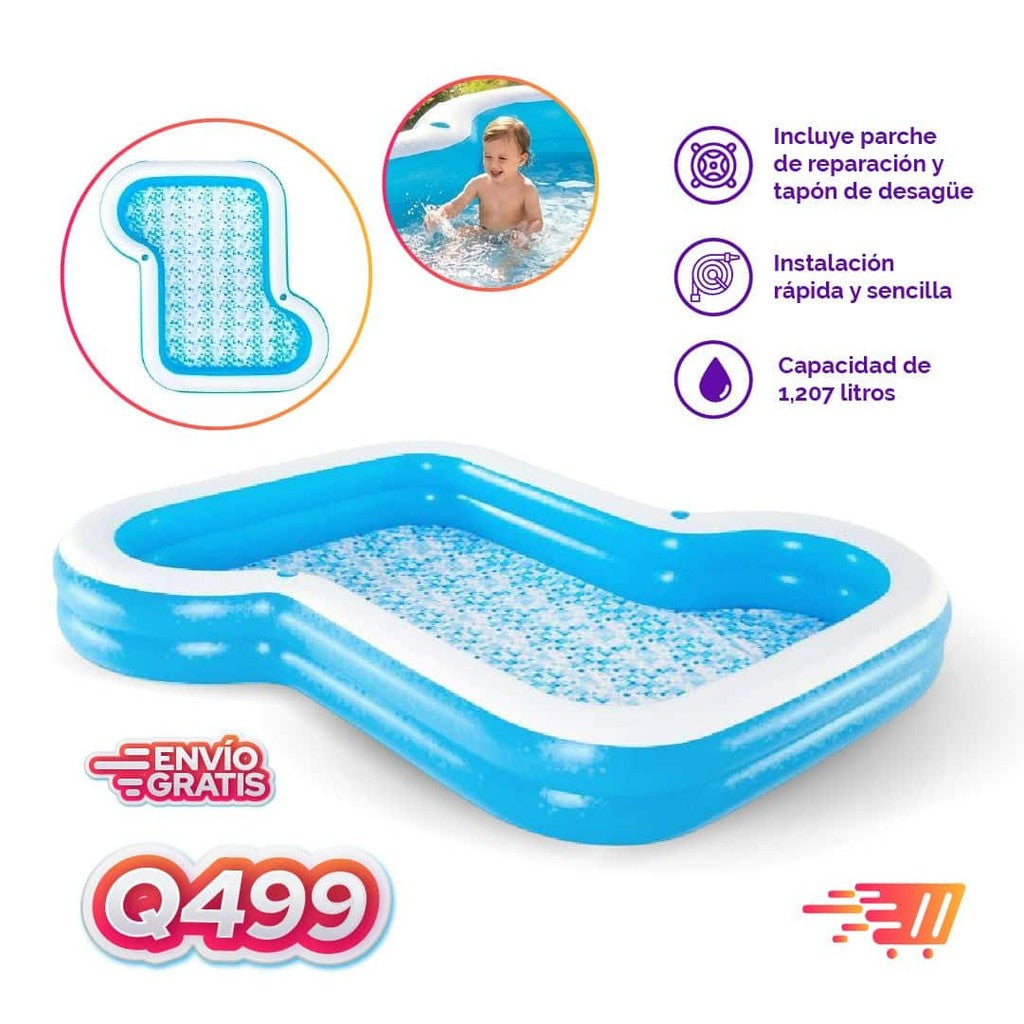 Piscina Inflable Laguna Celeste 2.74x3.05 Mts alto 46cm