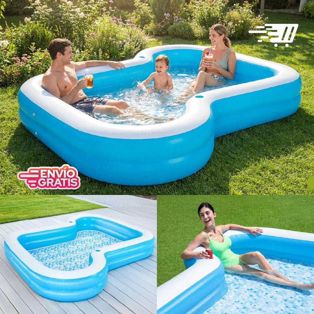 Piscina Inflable Laguna Celeste 2.74x3.05 Mts alto 46cm