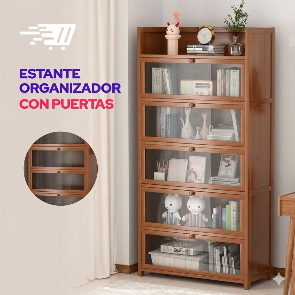 ESTANTE ORGANIZADOR CON PUERTAS