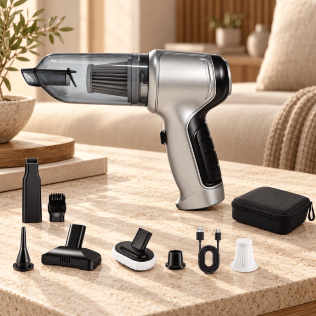 ASPIRADORA DE MANO 4EN1 10PZAS, MARCA DURA POWER