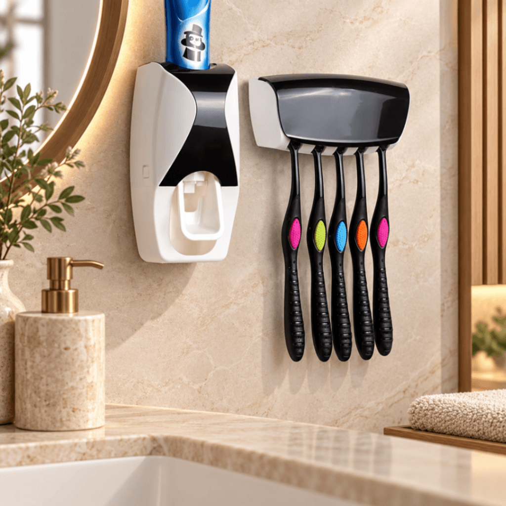 Dispensador De Pasta De Dientes Y Cepillos Sencillo