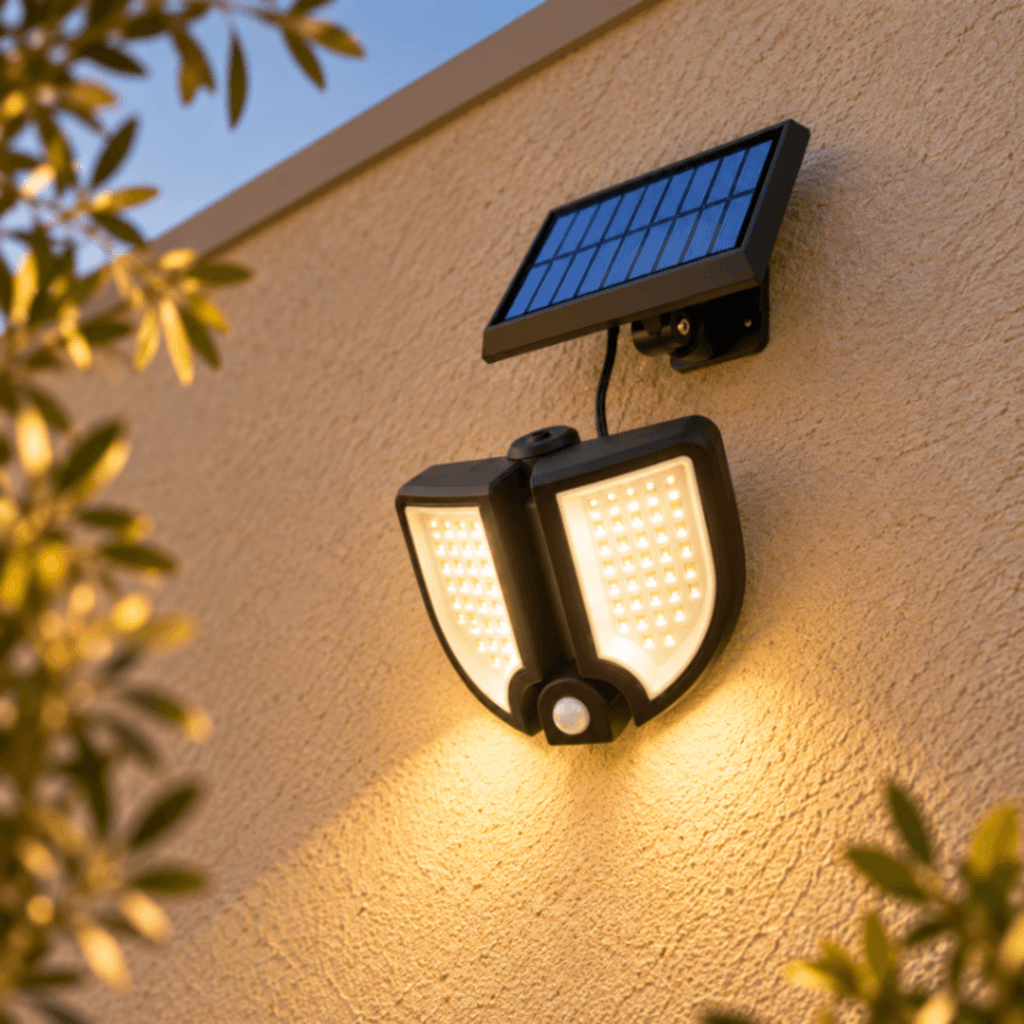 Lampara Con Panel Solar, Sensor De Movimiento Y Control Remoto Yt-140