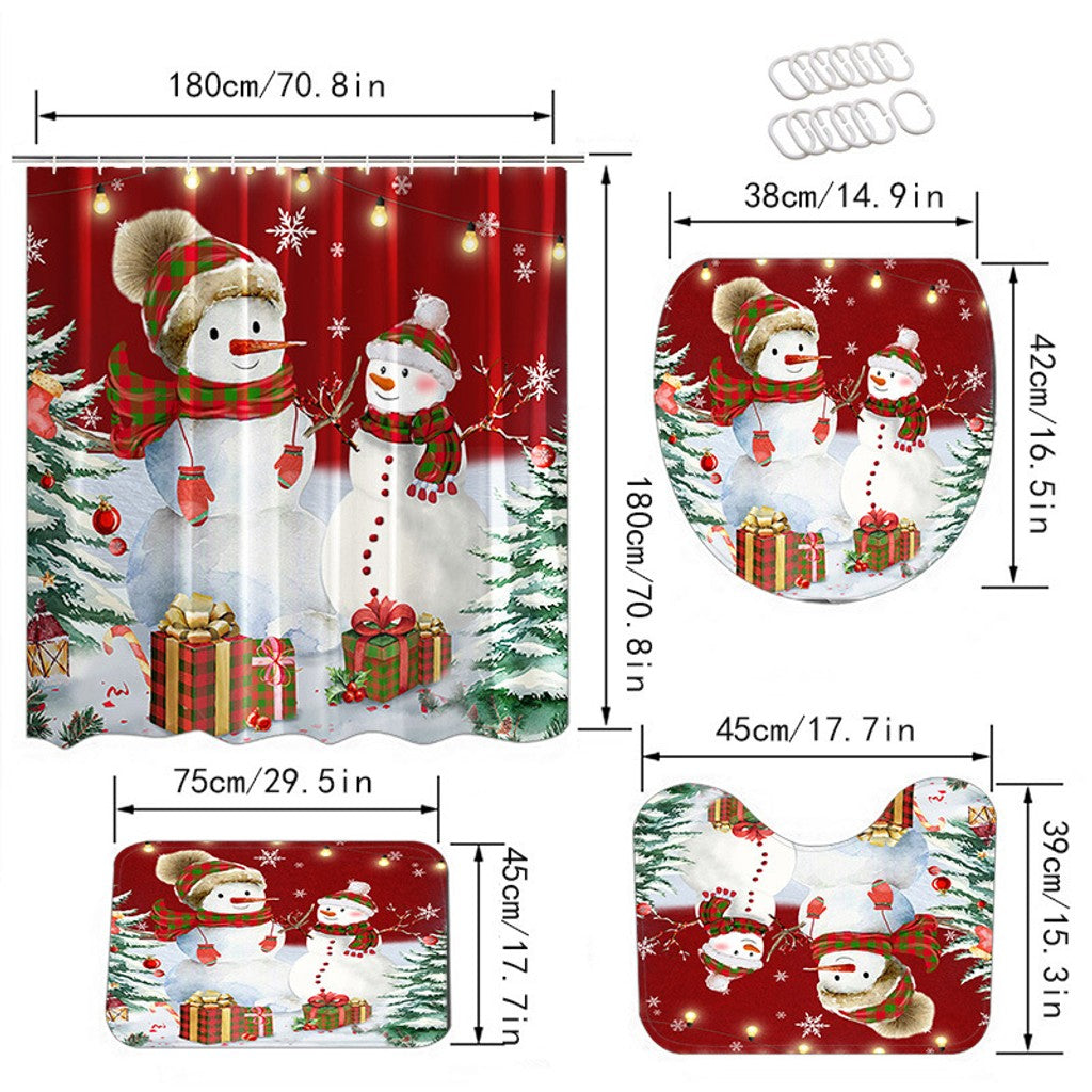 Kit para Baño Navideño 4Pz