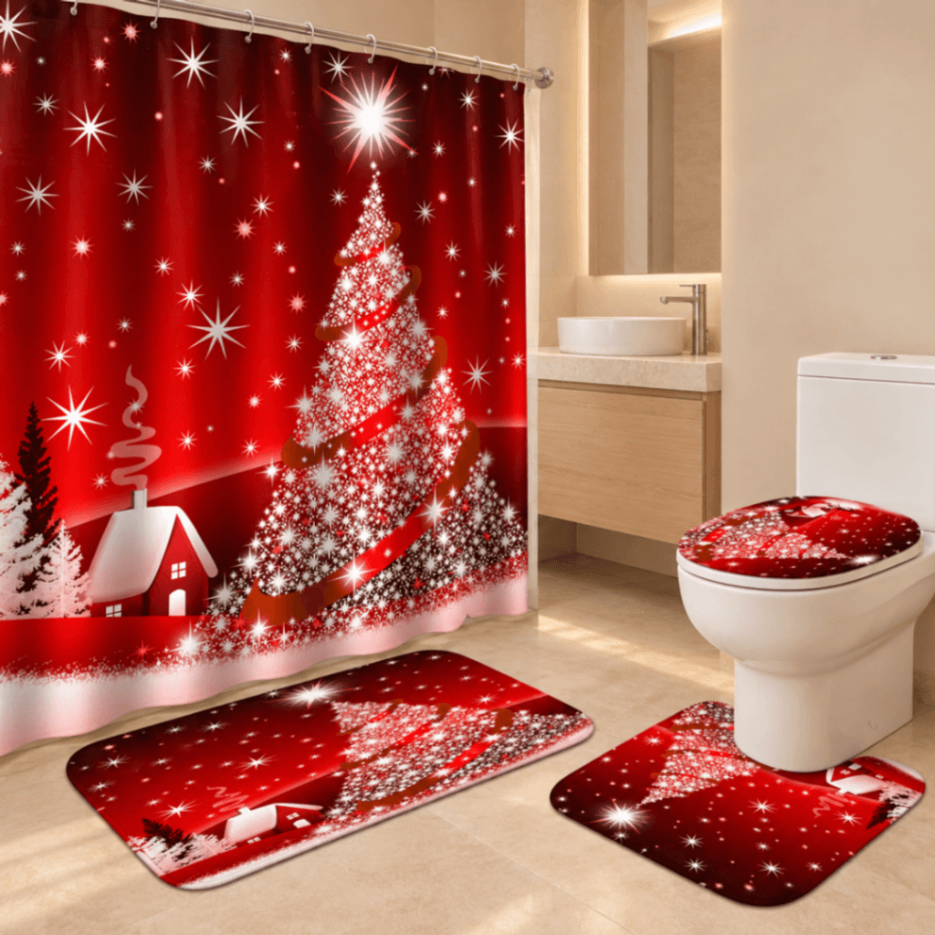 Kit para Baño Navideño 4Pz