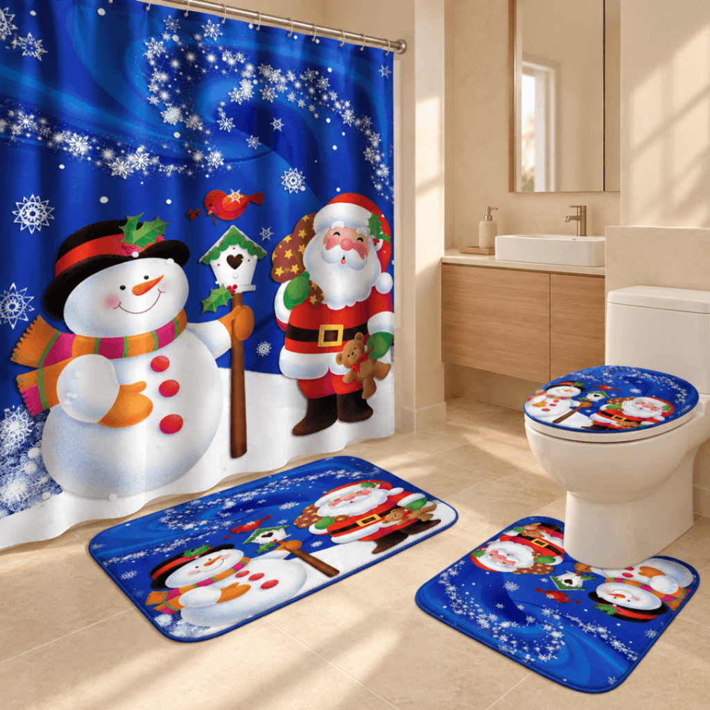 Kit para Baño Navideño 4Pz