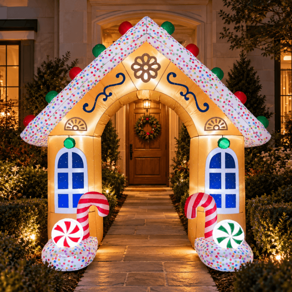 Inflable Navideño Casita Jengibre 2.70 Mts. Alto