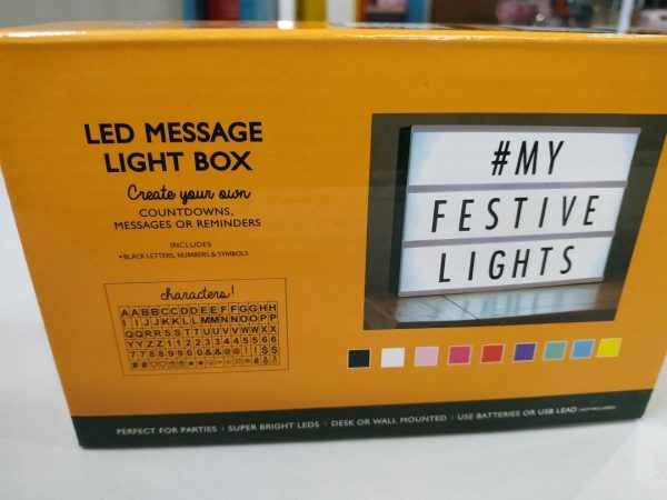 Caja de luz led para mensajes