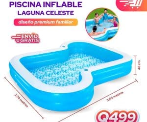 Piscina Inflable Laguna Celeste 2.74x3.05 Mts alto 46cm