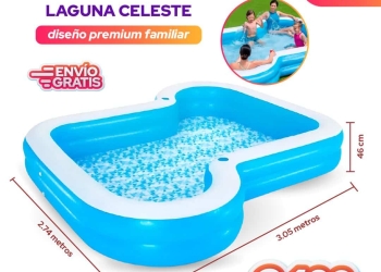 Piscina Inflable Laguna Celeste 2.74x3.05 Mts alto 46cm