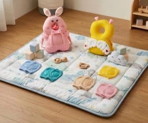 ALMOHADA + 2 PROTECTORES DE RODILLA PARA BEBE